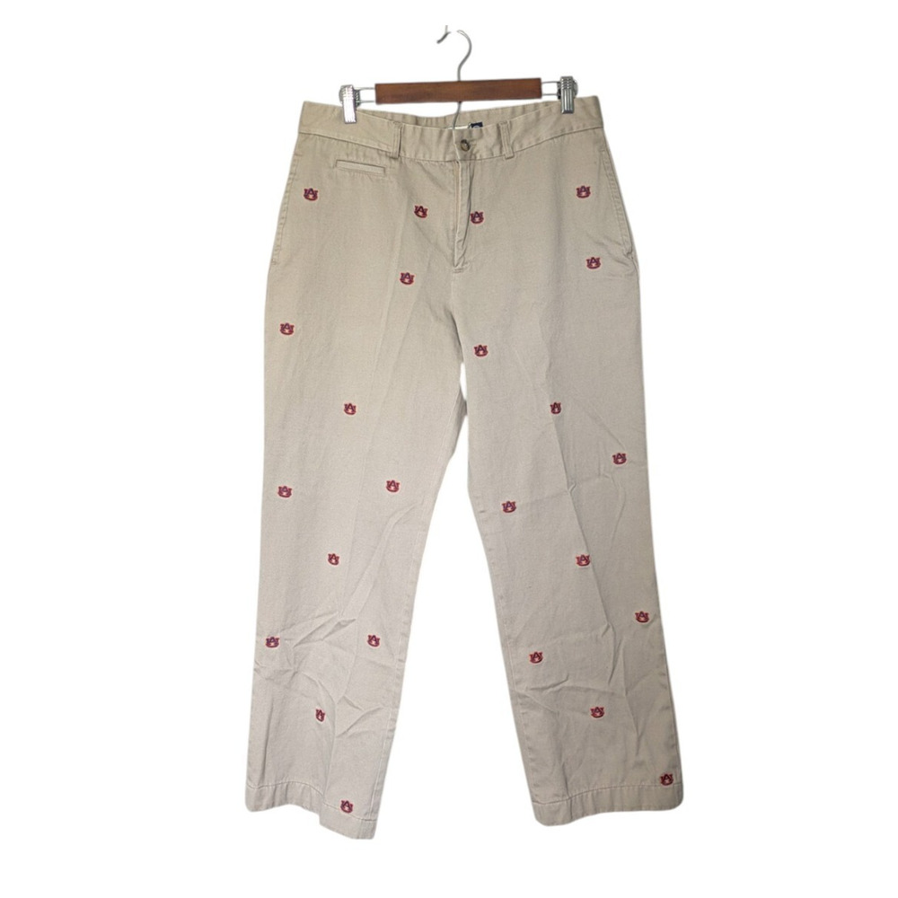 Campus Chinos Auburn University Tigers Football AU Khaki Pants Size 32 Men Golf